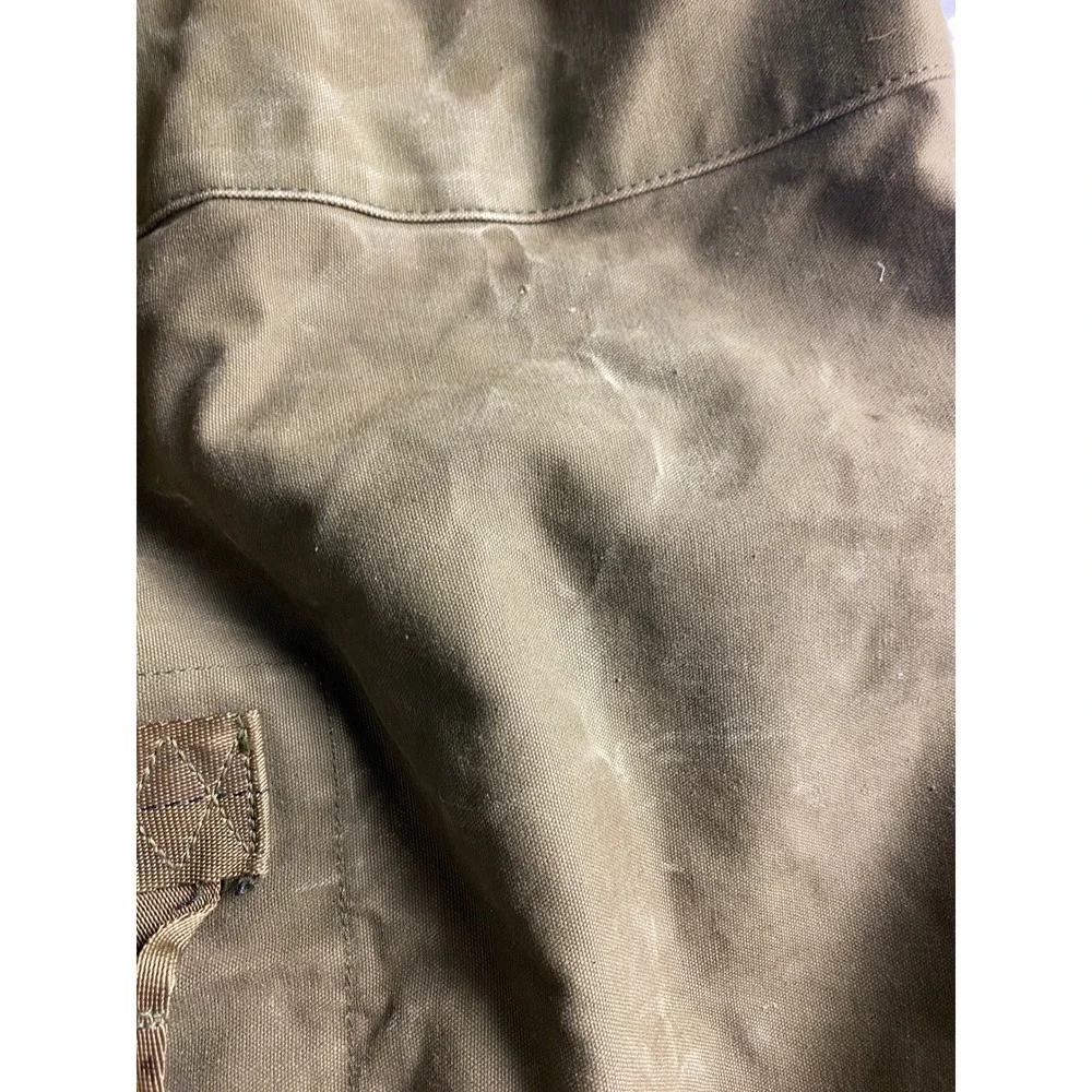 Vintage Olive Green Military Surplus Canvas Duffle Bag Heavy Duty Utility Sack